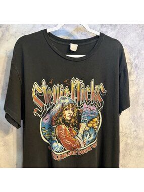 MadeWorn Stevie Nicks Wild Heart 1983 Tour Rock T Shirt XXL Black Vintage Style